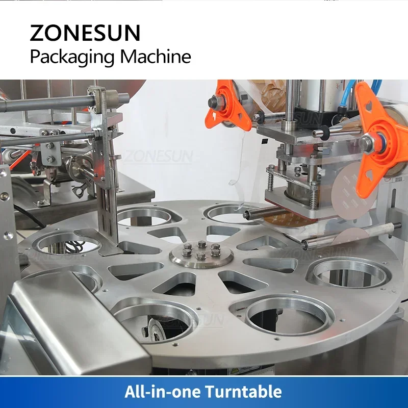 Sauce Dipping Cup - ZONESUN Automatische Tassenfütterungs-Eiscreme-Füll- und Verschließmaschine ZS-FS600