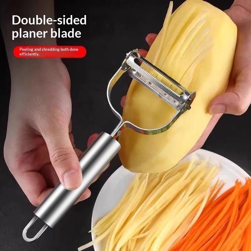 Meal Prep Chef - Doppelfunktions-Edelstahlschäler für Gemüse und Obst mit