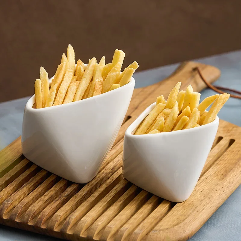 Sauce Dipping Cup - Dreidimensionale gefaltete Pommes Frites Tasse Keramik