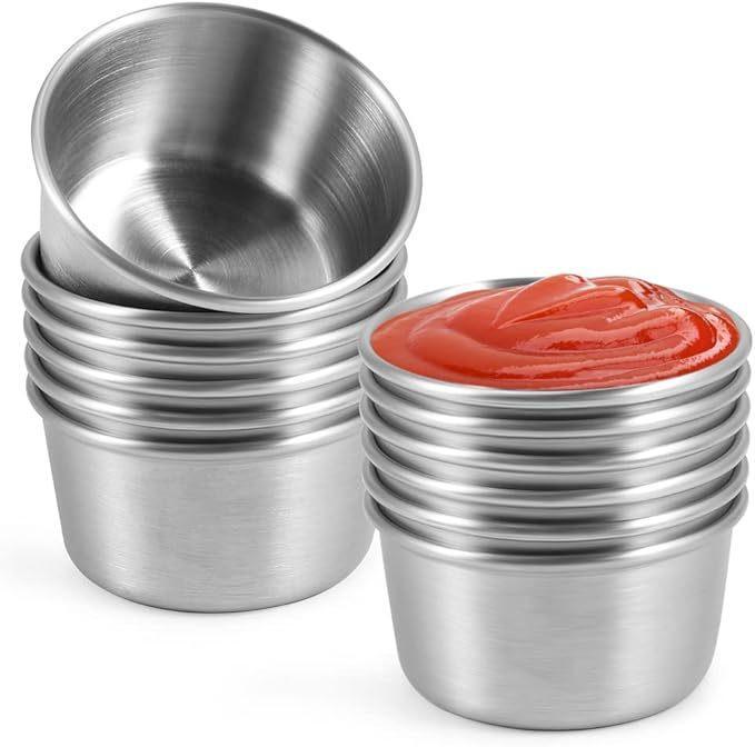 Sauce Dipping Cup - Soßenbecher aus Edelstahl, Mini-Dip-Schalen, wiederverwendbare Gewürzbehälter,