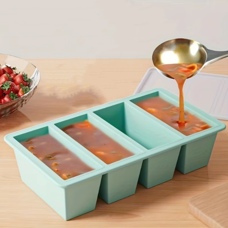 Meal Prep Chef - 1 Stück Silikon-Gefrierschrank mit Deckel –