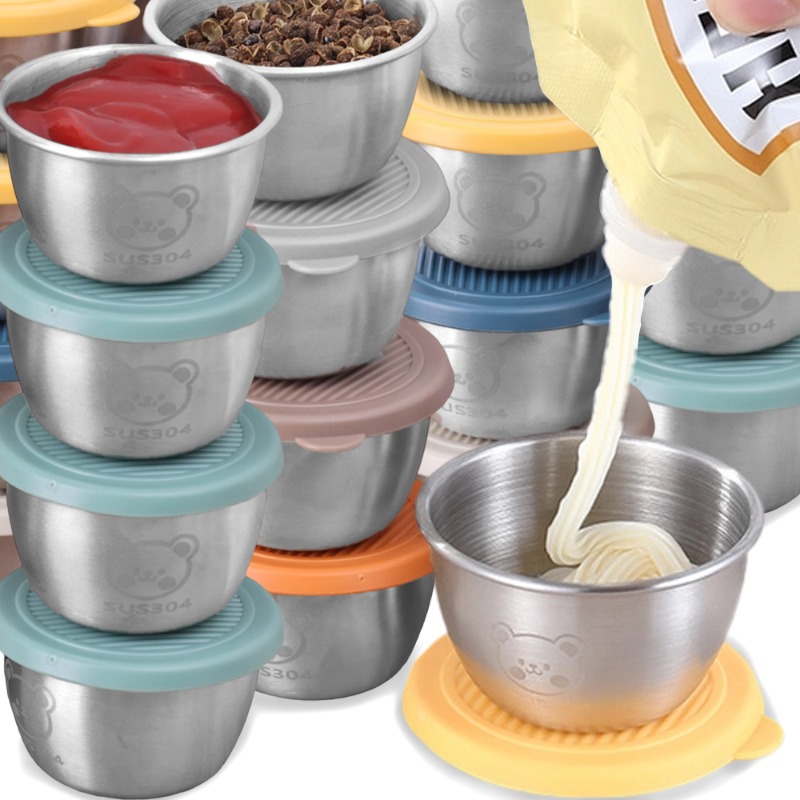Sauce Dipping Cup - 10/1pc 50ml Auslaufsichere Edelstahl Tauch Sauce