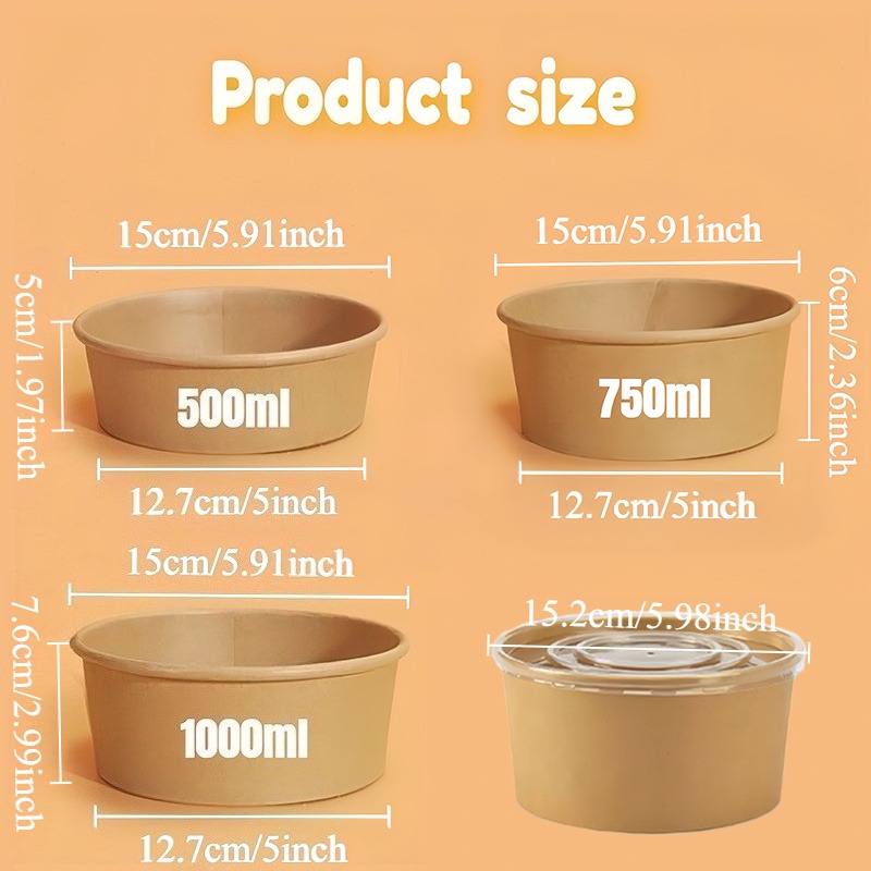 10/20 Stück Kraftpapier-Rundsc – Meal Prep Noodles Bewertung und Preis