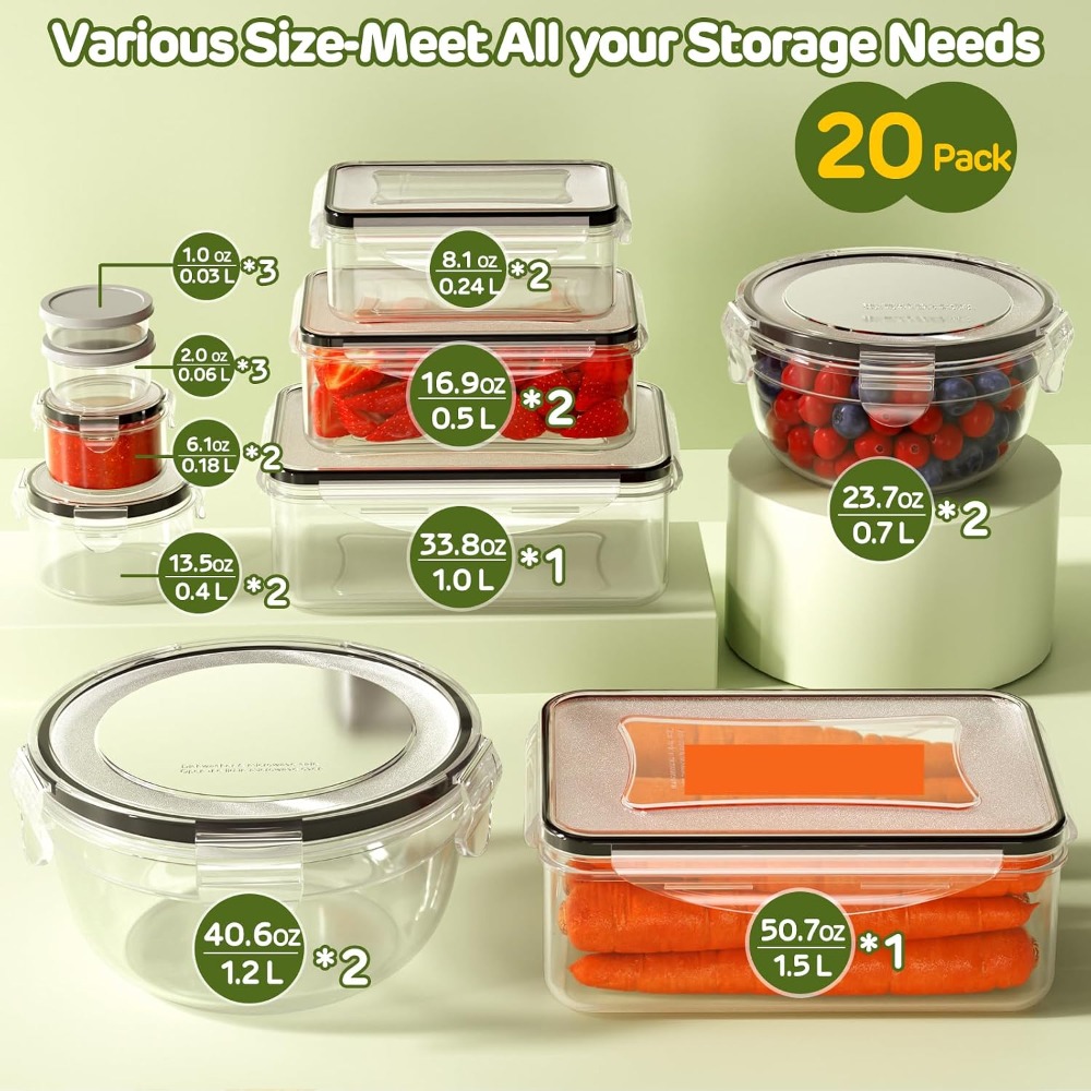 40-teiliges Set Lebensmittelbe – Meal Prep Chef Bewertung und Preis